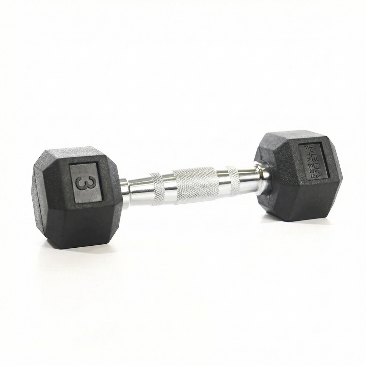 Mega Fitness - Rubber Hex Dumbbell 3lbs