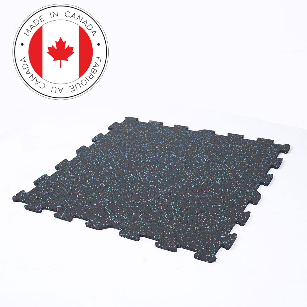 Dalle de caoutchouc emboîtable Gorilla 2 x 2 8 mm – Bleue – À l'unité ou en paquet de 12