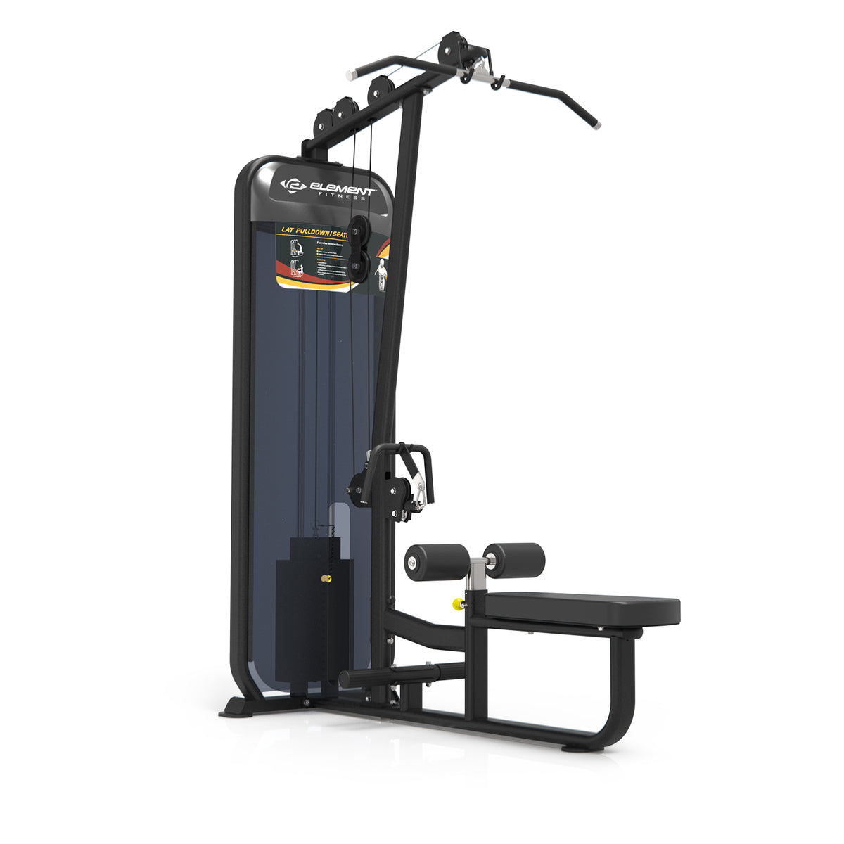Element - CARBON BLACK 9002 Lat Pulldown / Seated Row 250lbs with Dark Shroud