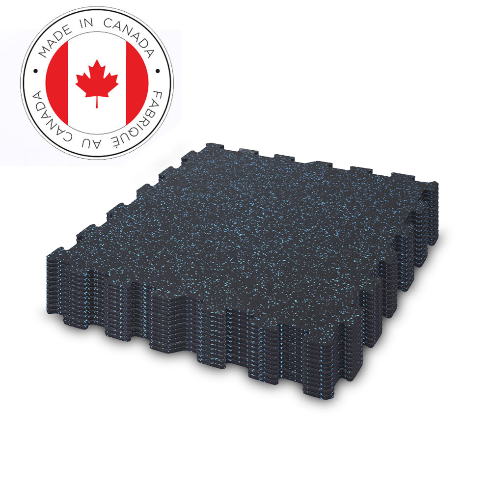 Dalle de caoutchouc emboîtable Gorilla 2 x 2 8 mm – Bleue – À l'unité ou en paquet de 12