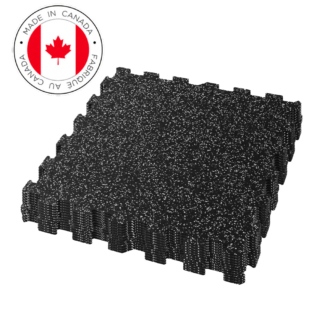 Gorilla 2x2 8mm Interlocking Rubber Tile - Onyx Premium - Single or 12 Pack