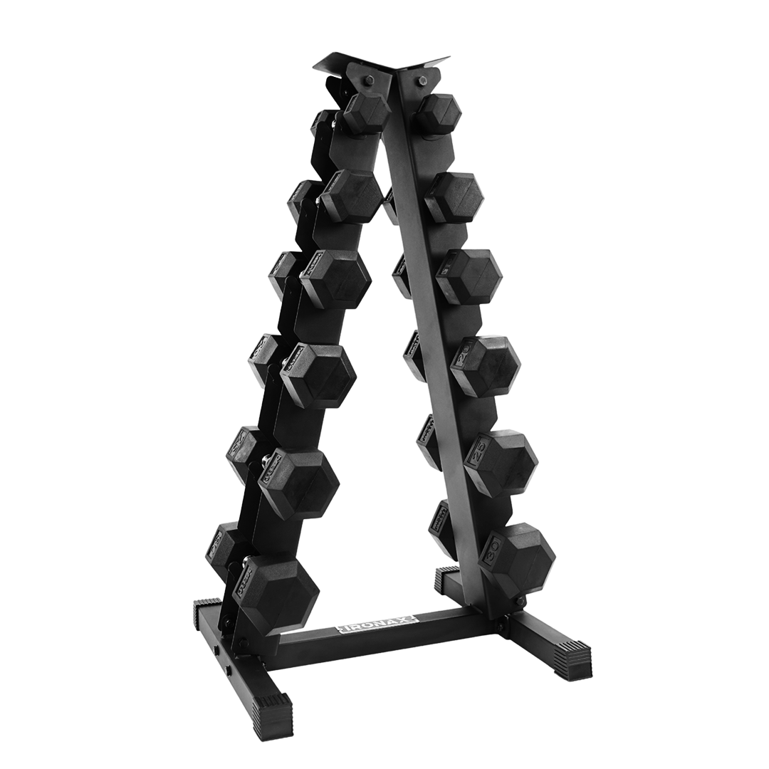 MEGA FITNESS - 5-30lbs Dumbbell Set with Vertical Stand