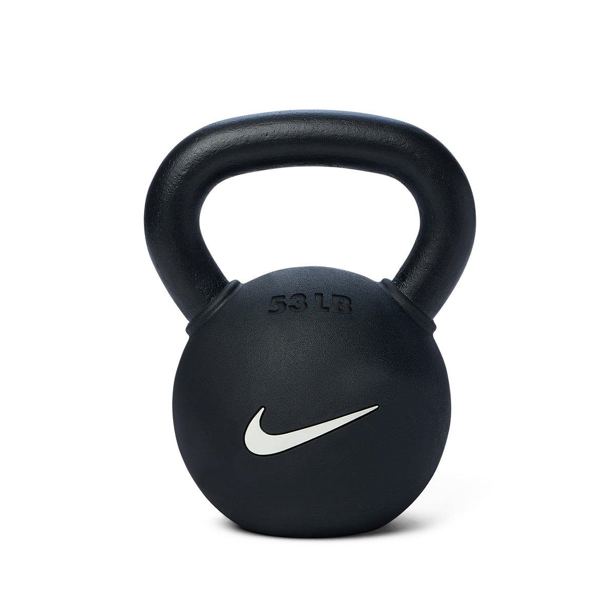 53lb rubber-coated kettlebell with durable construction for advanced swings, cleans, and functional strength exercises.