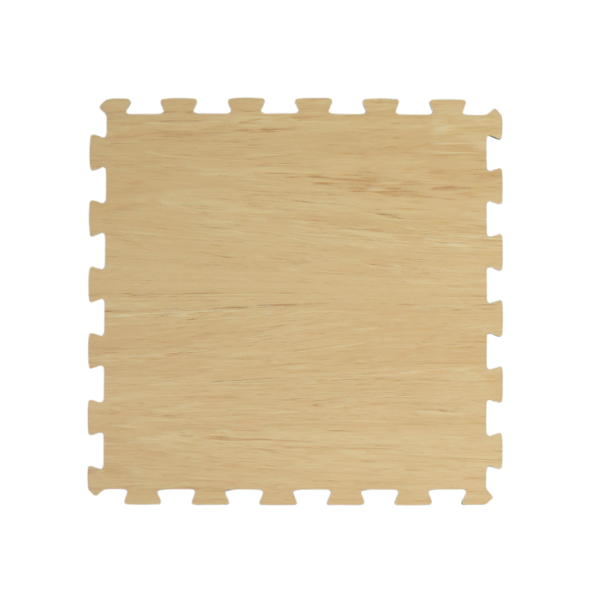 Premium Natural Woodgrain Rubber Tile 8mm 19.7" × 19.7"