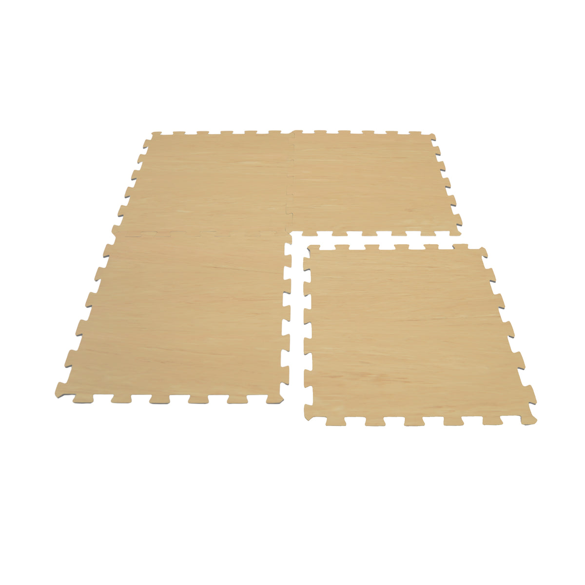 Premium Natural Woodgrain Rubber Tile 8mm 19.7" × 19.7"