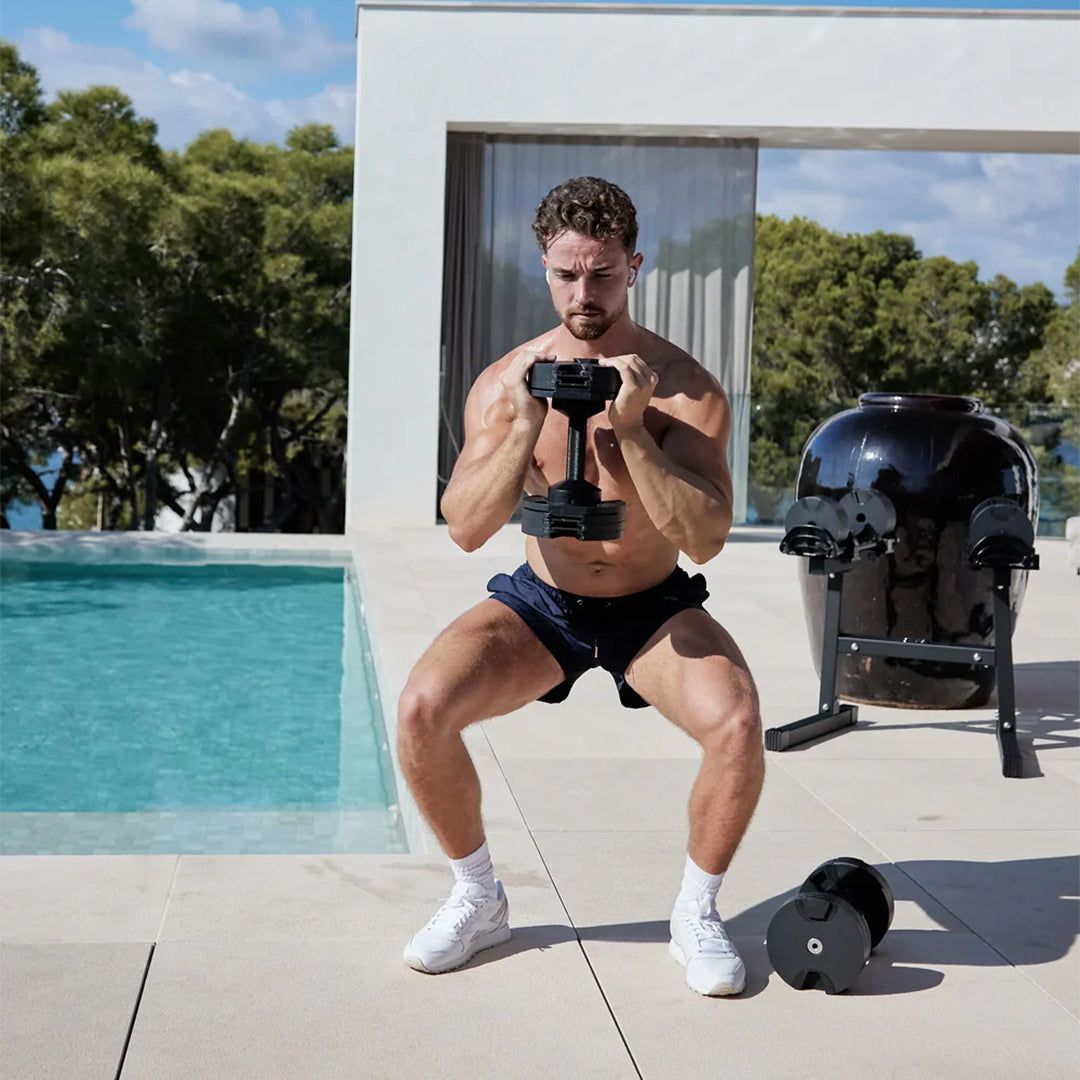 NUOBELL 550 Black - Adjustable Dumbbell Pair