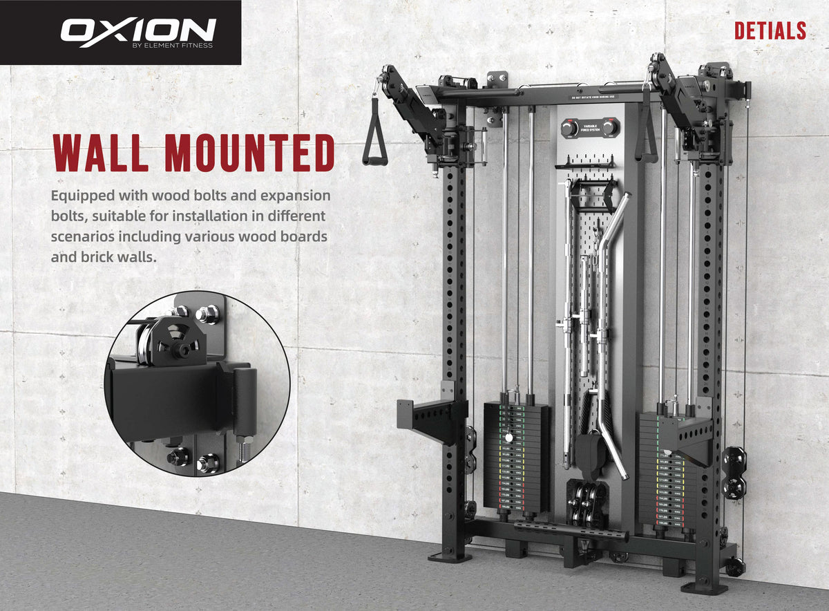 Element Oxion - 3 Pro Wall Mounted Functional Trainer Rack