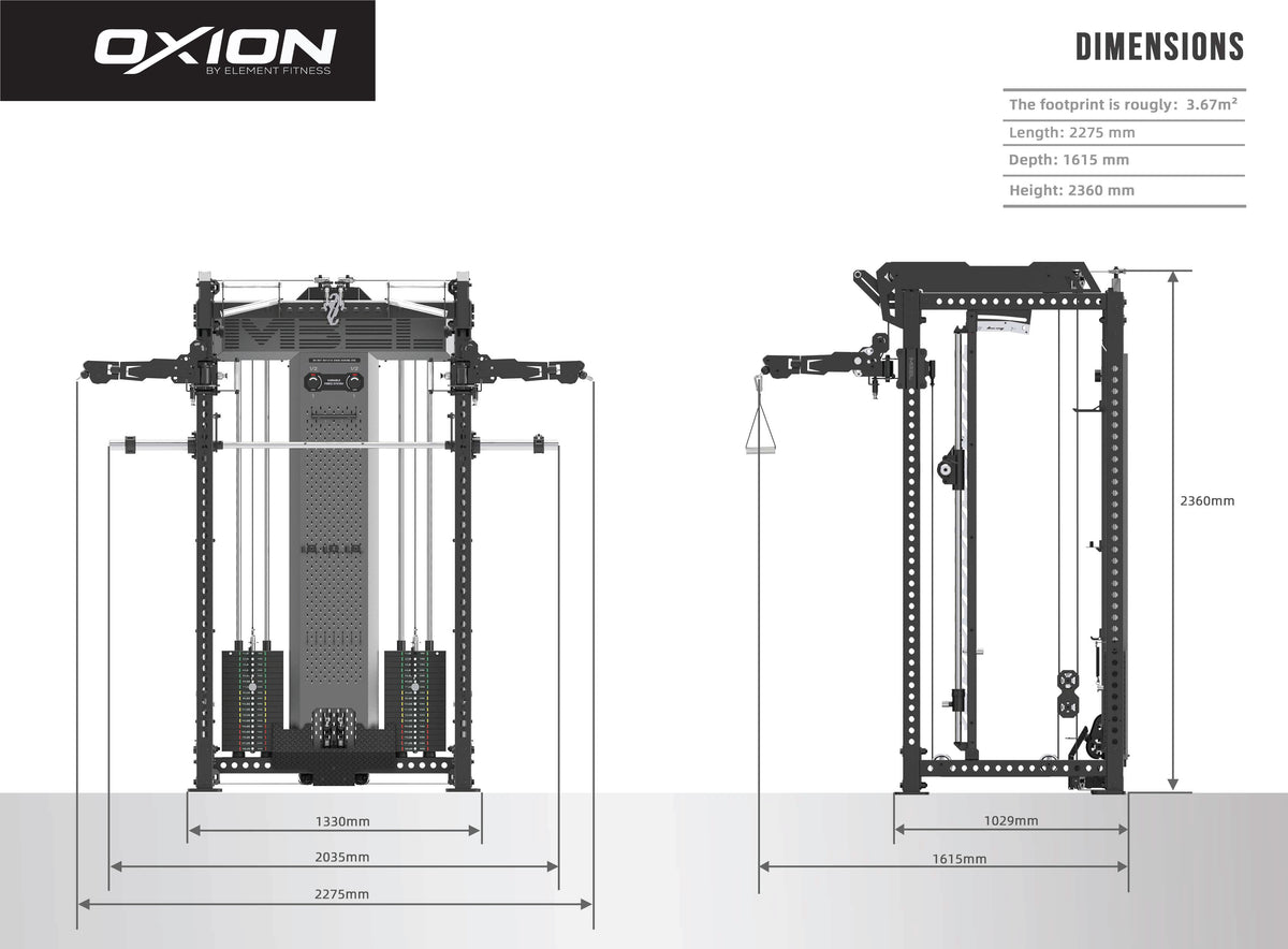 Element Oxion - 7 Pro All in One Functional Trainer Free Standing Kit