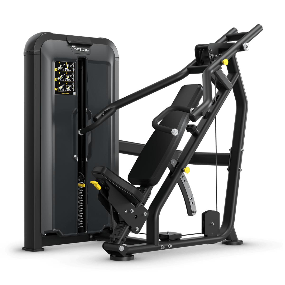Vision Fitness - Keystone SL131 Multi Press with Rep Counter, Increment Weight, and Counter Balance