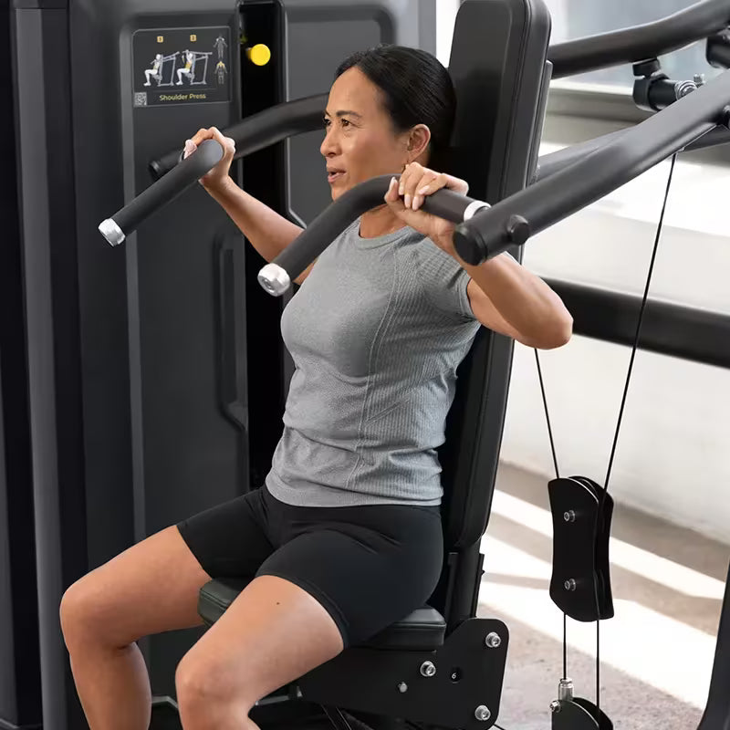 Vision Fitness - Keystone SL23 Converging Shoulder Press with Rep Counter, Increment Weight, and Counter Balance