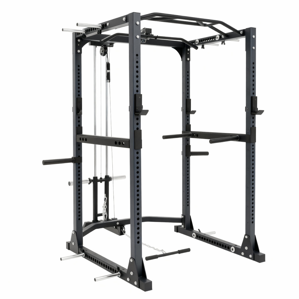 Fit505 Ultra Power Rack & Lat Pull Down **BLACK FRAME**