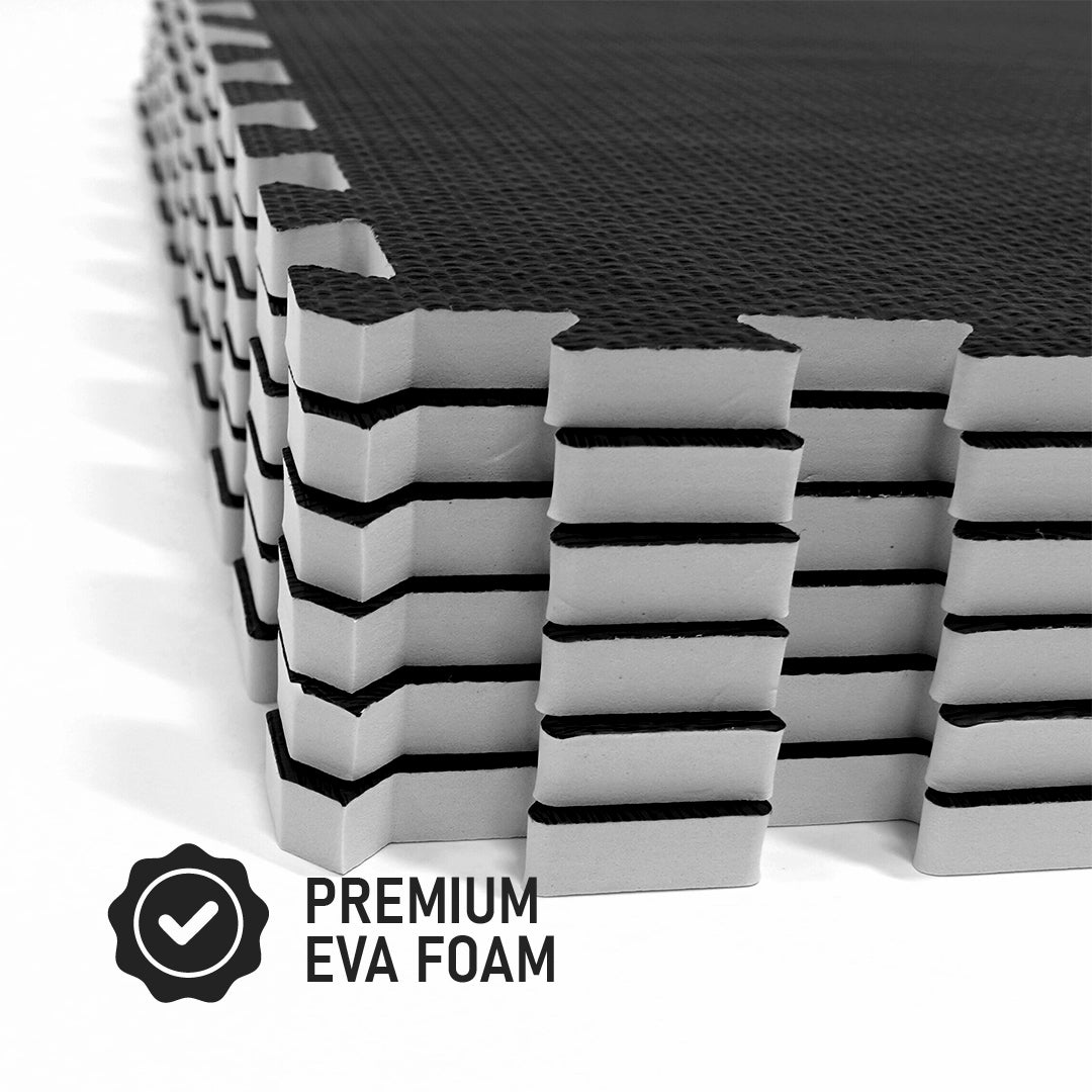 Flow - Premium Foam Flooring 24" x 24" x 12mm - Midnight Oak (6 Pack)