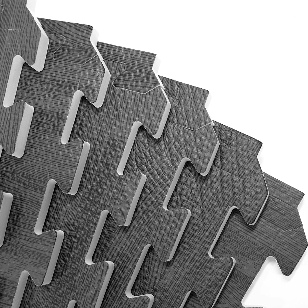 Flow - Premium Foam Flooring 24" x 24" x 12mm - Midnight Oak (6 Pack)