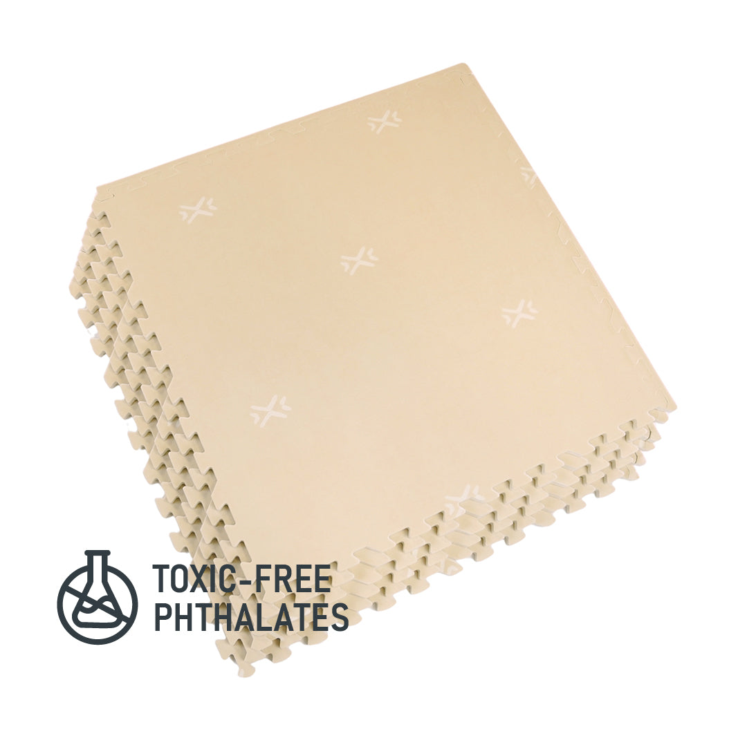 Flow - Premium Foam Flooring 24" x 24" x 14mm - Willow Suede (6 Pack)