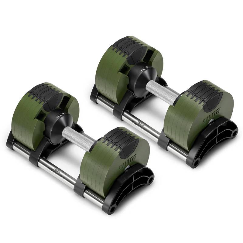 NUOBELL 550 Green - Adjustable Dumbbell Pair