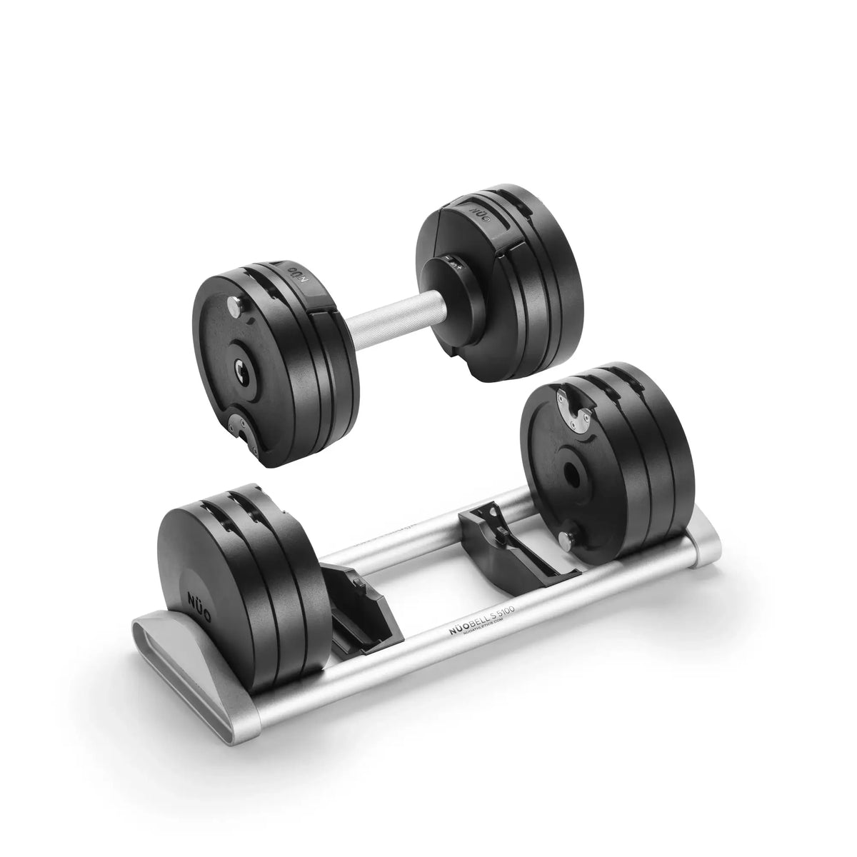 NUOBELL S 5100 Argent - Paire d'haltères ajustables