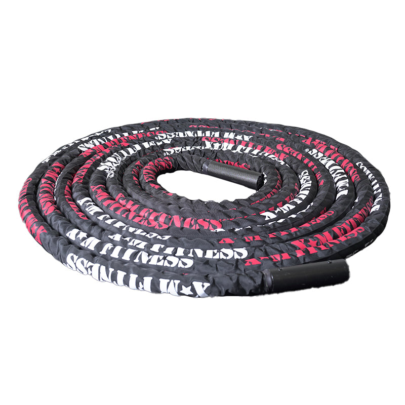 XM FITNESS 50 Premium Battle Rope w/Sleeve - 1.5 thick Gym Rope