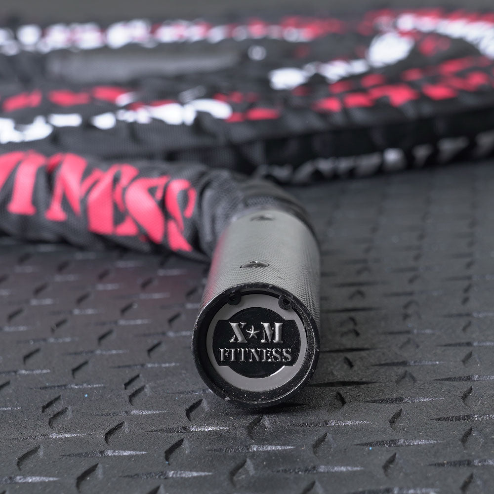 XM FITNESS 50 Premium Battle Rope w/Sleeve - 1.5 thick Gym Rope