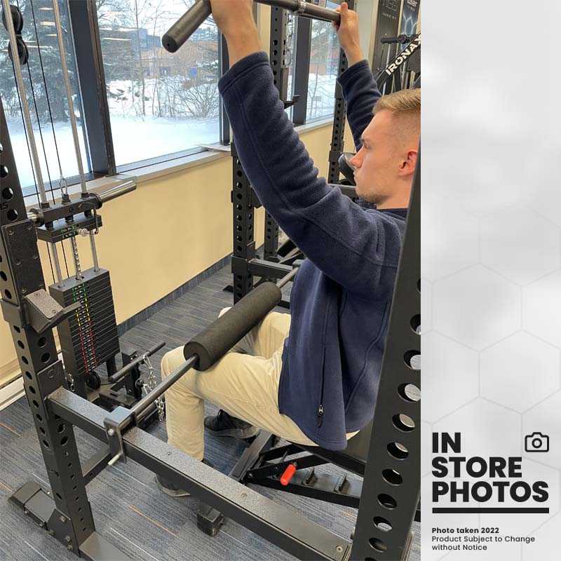 XM Fitness Infinity Rack Lat Pull Down et pile de poids