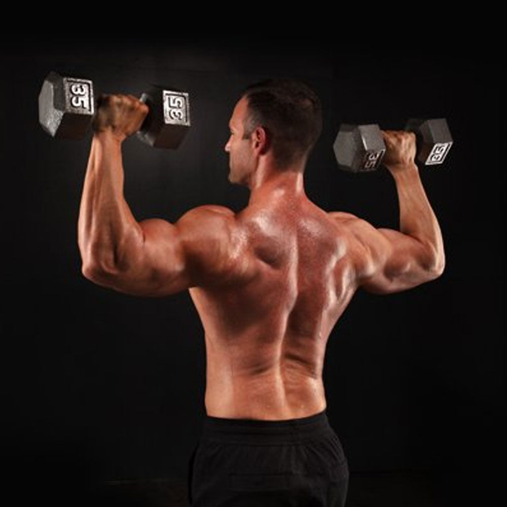 WEIDER 35 LB. CAST IRON HEX DUMBBELL WITH KNURLED GRIP - SOLD INDIVIDUALLY