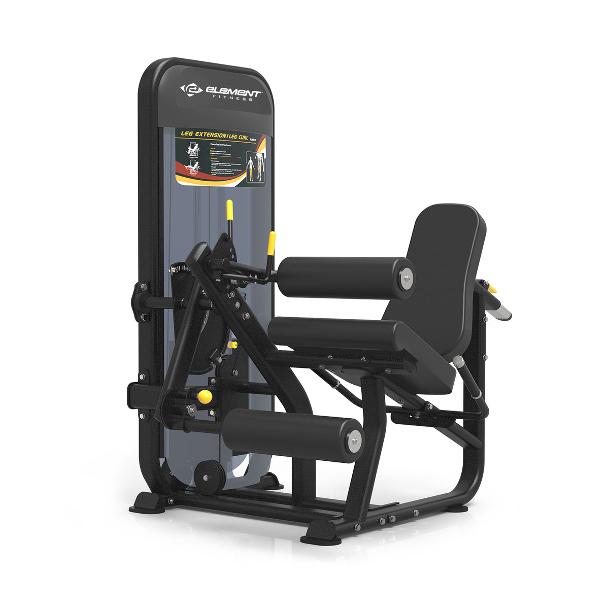 Element - CARBON BLACK 9019 Leg Extension / Leg Curl 250lbs with Dark Shroud