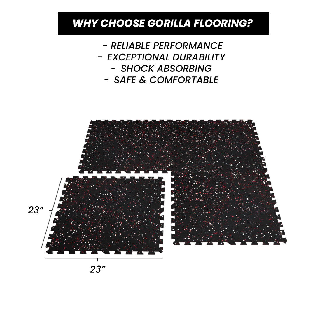 Gorilla 2 x 2 8mm Interlocking Rubber Tile - Canada - Single or 12 Pack