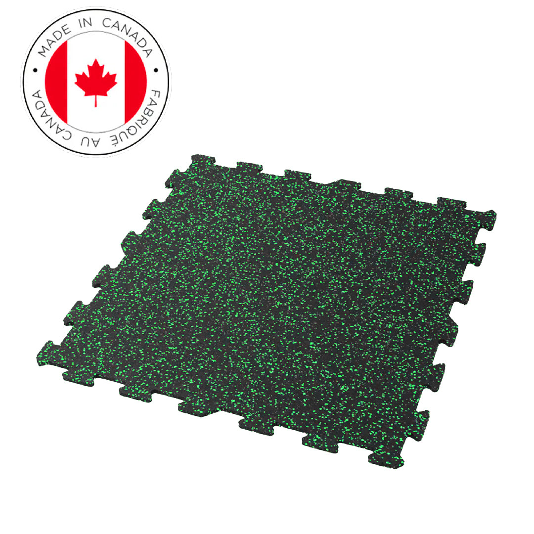 Gorilla 2x2 8mm Interlocking Rubber Tile - Green - Single or 12 Pack