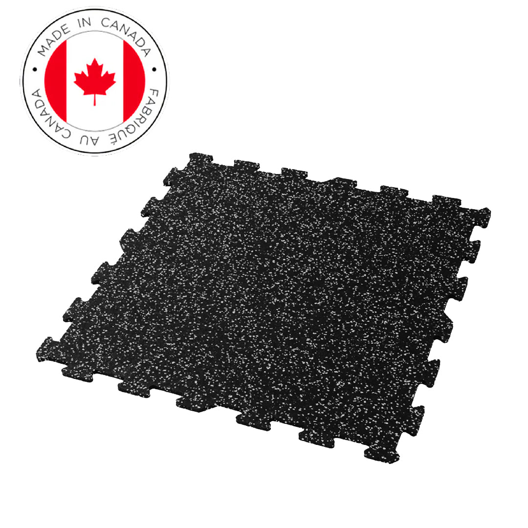 Gorilla 2x2 8mm Interlocking Rubber Tile - Onyx Premium - Single or 12 Pack