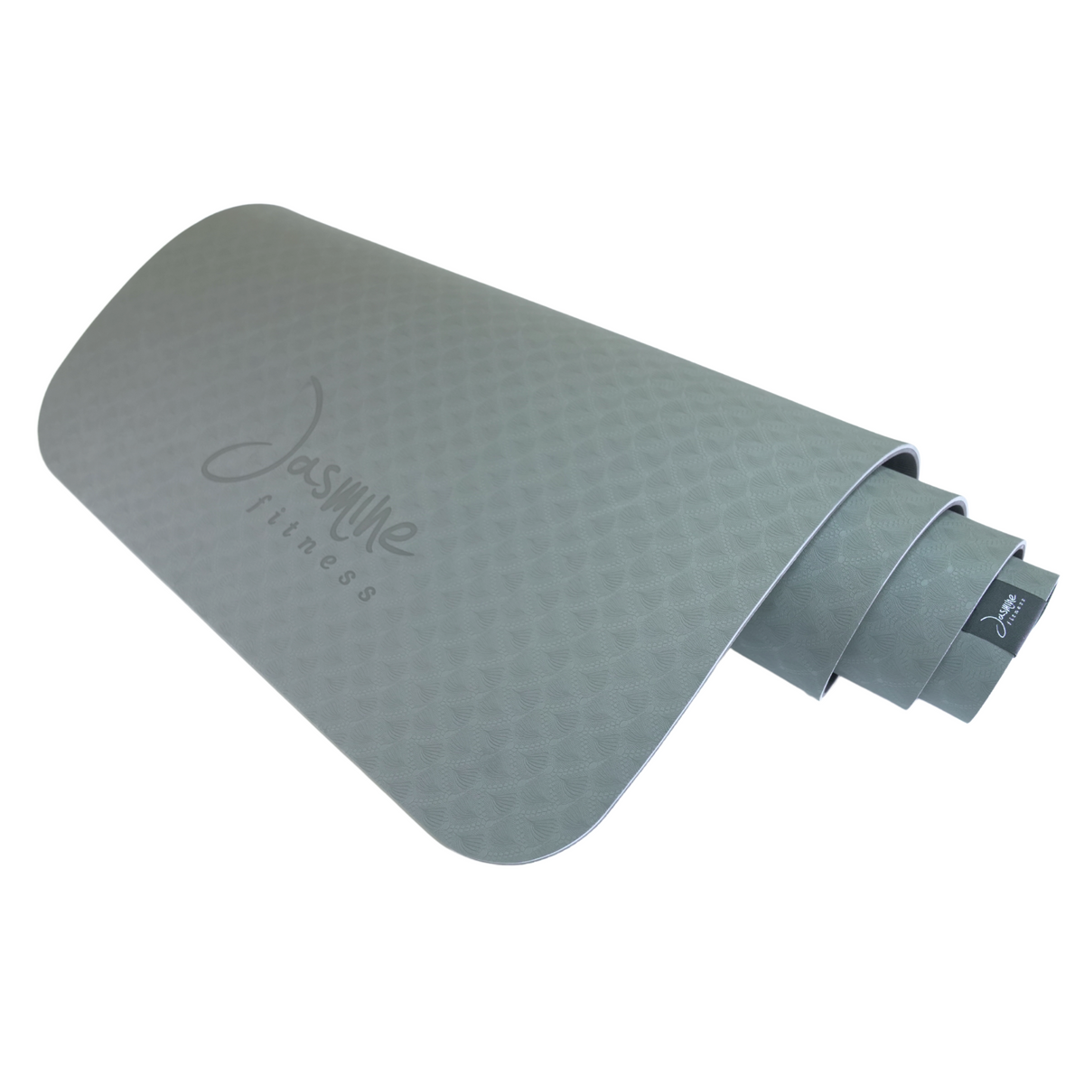Tapis de yoga Jasmine Fitness 6 mm - Gris