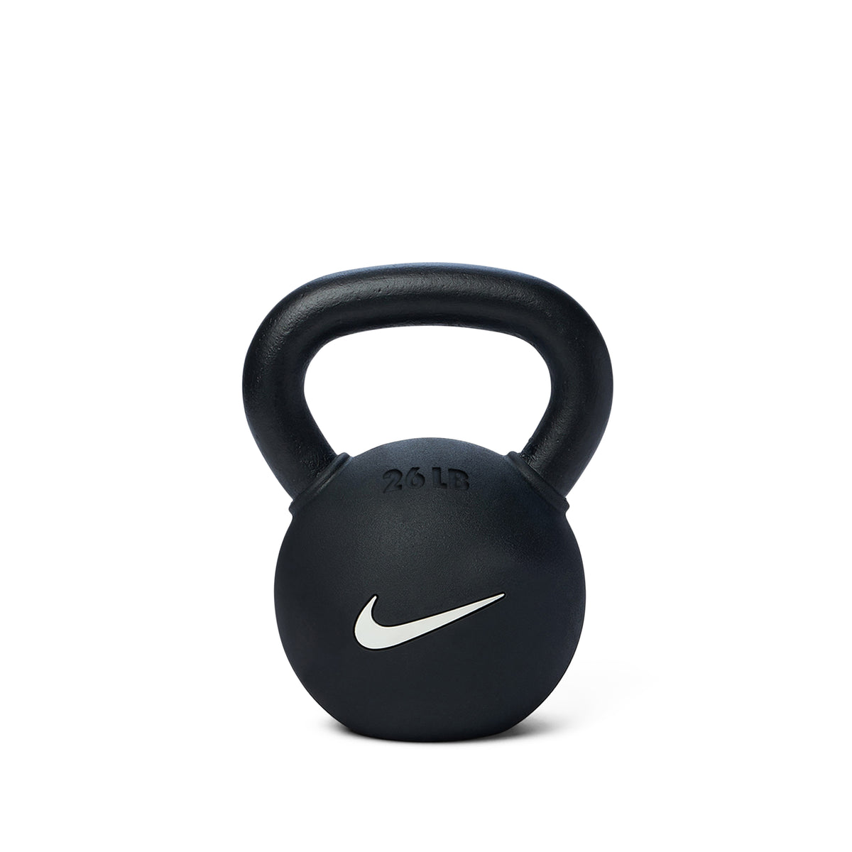 26lb rubber-coated kettlebell with comfortable grip handle for intermediate strength and conditioning exercises.