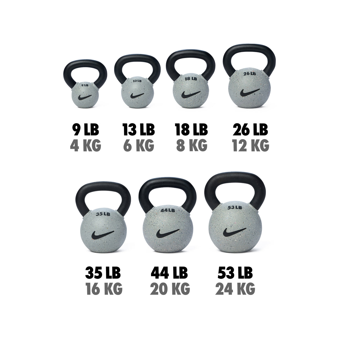 Nike Rubber Coated Kettlebell - Wolf Grey Particle