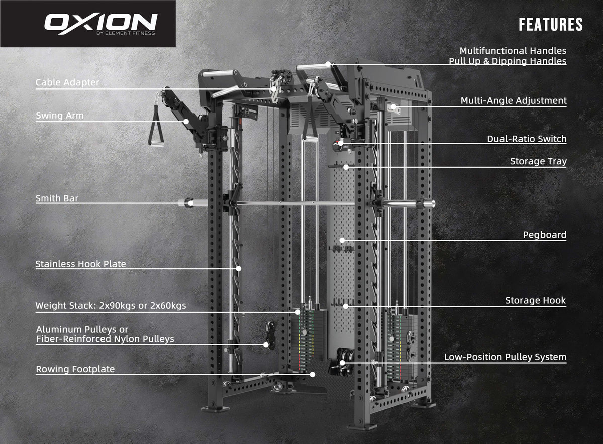 Element Oxion - 7 Pro All in One Functional Trainer Free Standing Kit