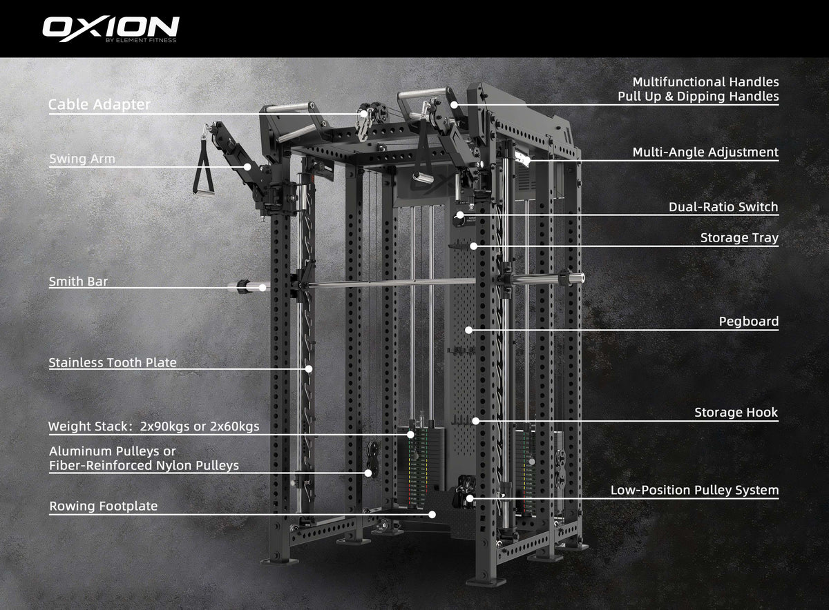 Element Oxion - 9 Pro All in One Functional Trainer Rack