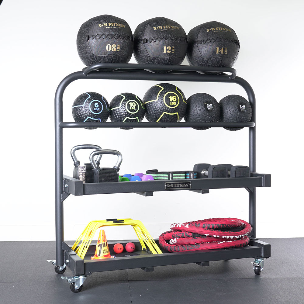Chariot de rangement pour équipements de fitness robustes XM