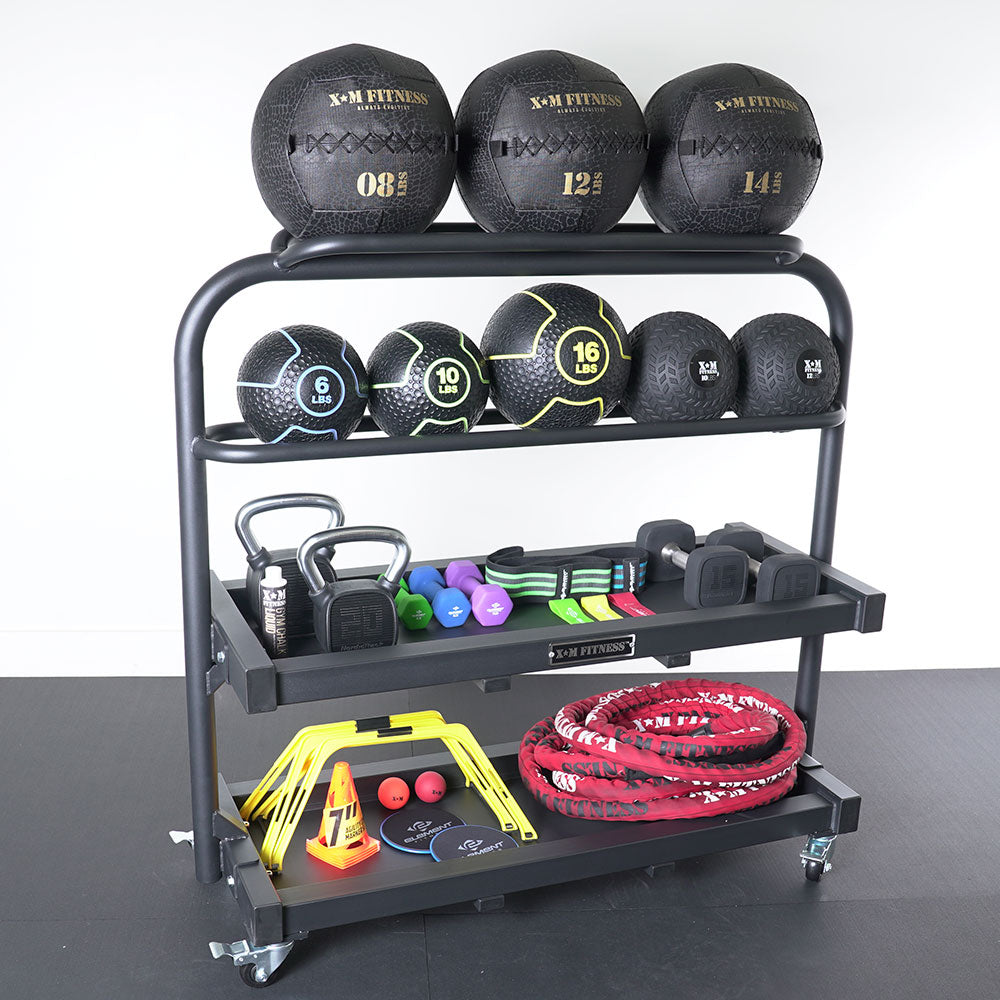 Chariot de rangement pour équipements de fitness robustes XM