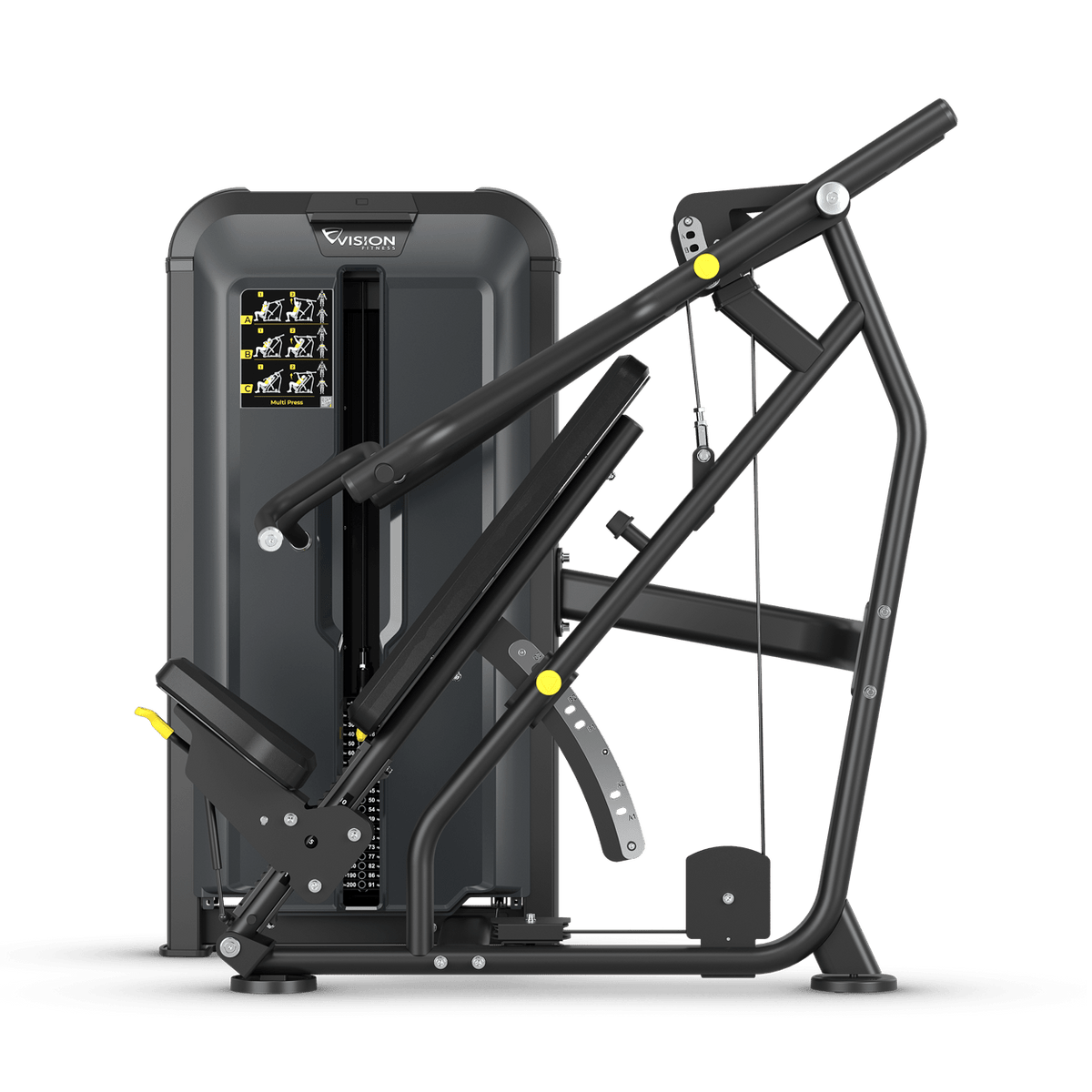 Vision Fitness - Keystone SL131 Multi Press with Rep Counter, Increment Weight, and Counter Balance