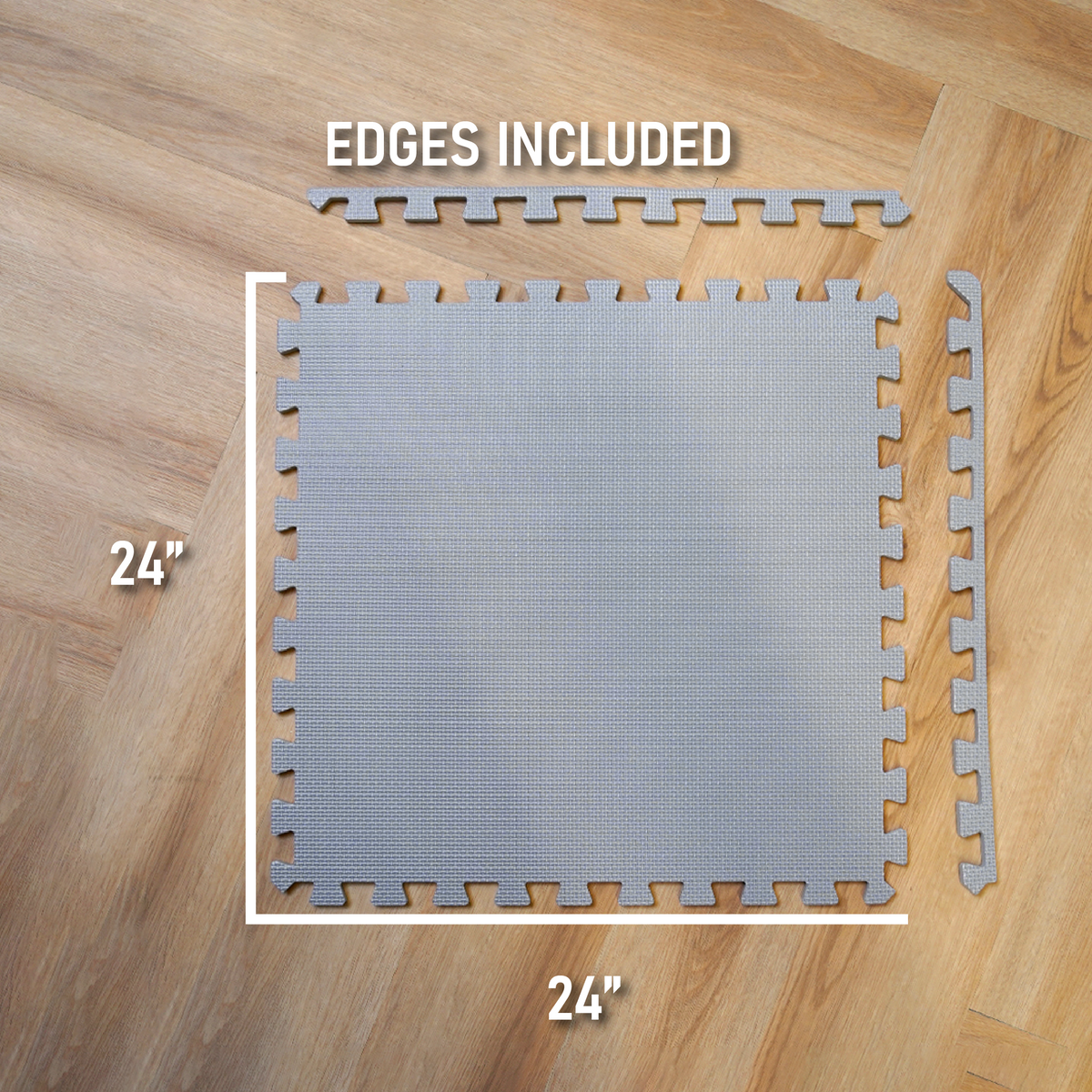 Element Foam Flooring 24" x 24" x 1/2" - Grey (6 Pack)