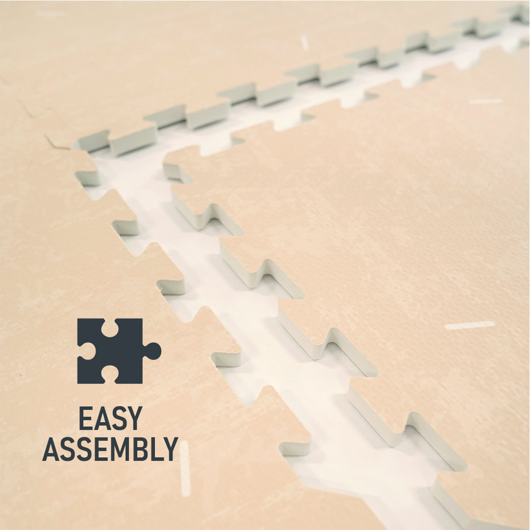 Flow - Premium Foam Flooring 24" x 24" x 12mm - Cream Confetti (6 Pack)
