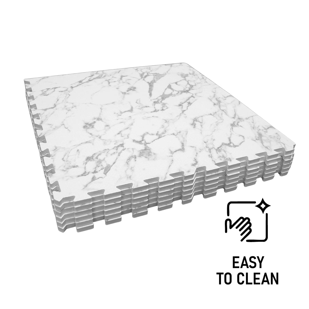 Flow - Premium Foam Flooring 24" x 24" x 12mm - Marble (6 Pack)
