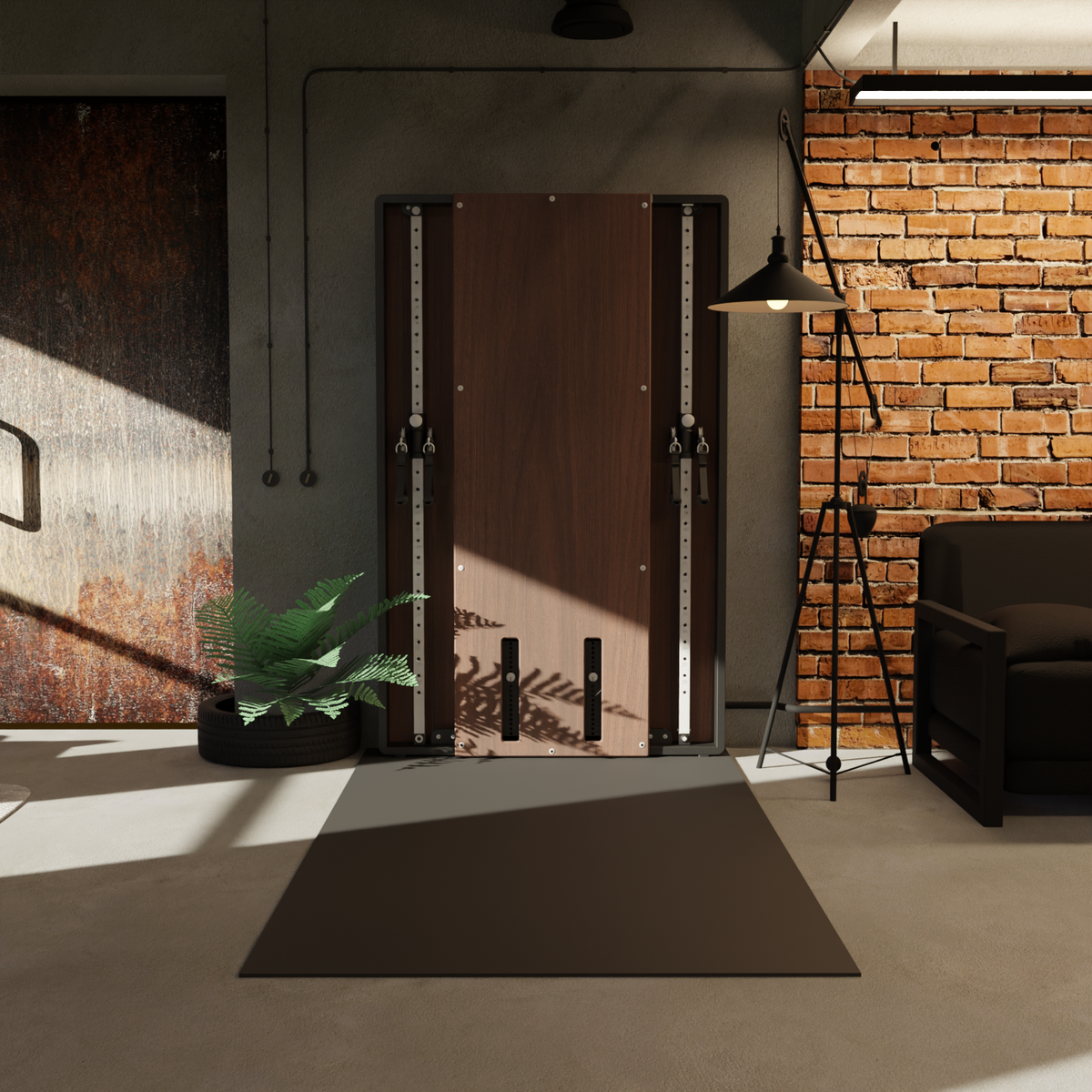 Flow 6 Walnut - Wall Mounted Functional Trainer