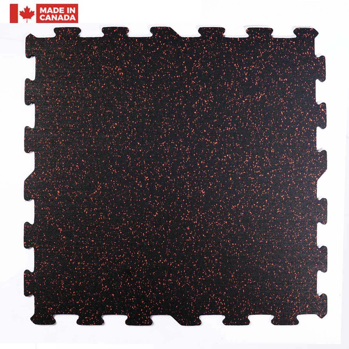 Gorilla 2x2 8mm Interlocking Rubber Tile - Orange - Single or 12 Pack