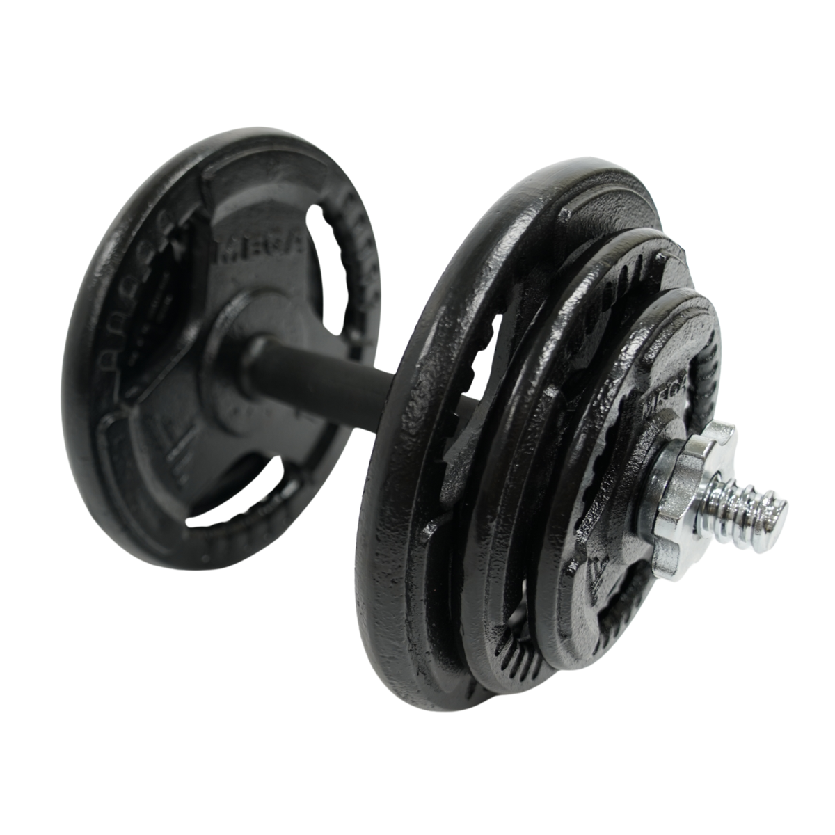 Mega Fitness - 1" Standard Steel Plate 80lbs Dumbbells Set