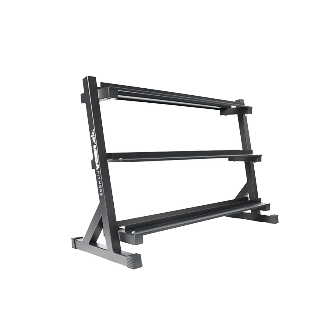 Mega Fitness - Ensemble d'haltères hexagonaux en caoutchouc 5-50lbs avec support