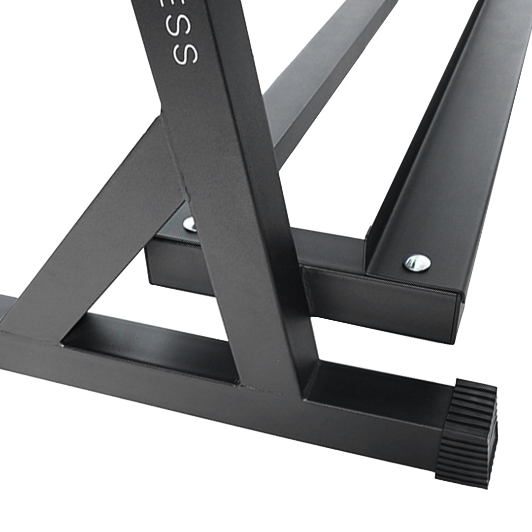 Mega Fitness - Ensemble d'haltères hexagonaux en caoutchouc 5-50lbs avec support