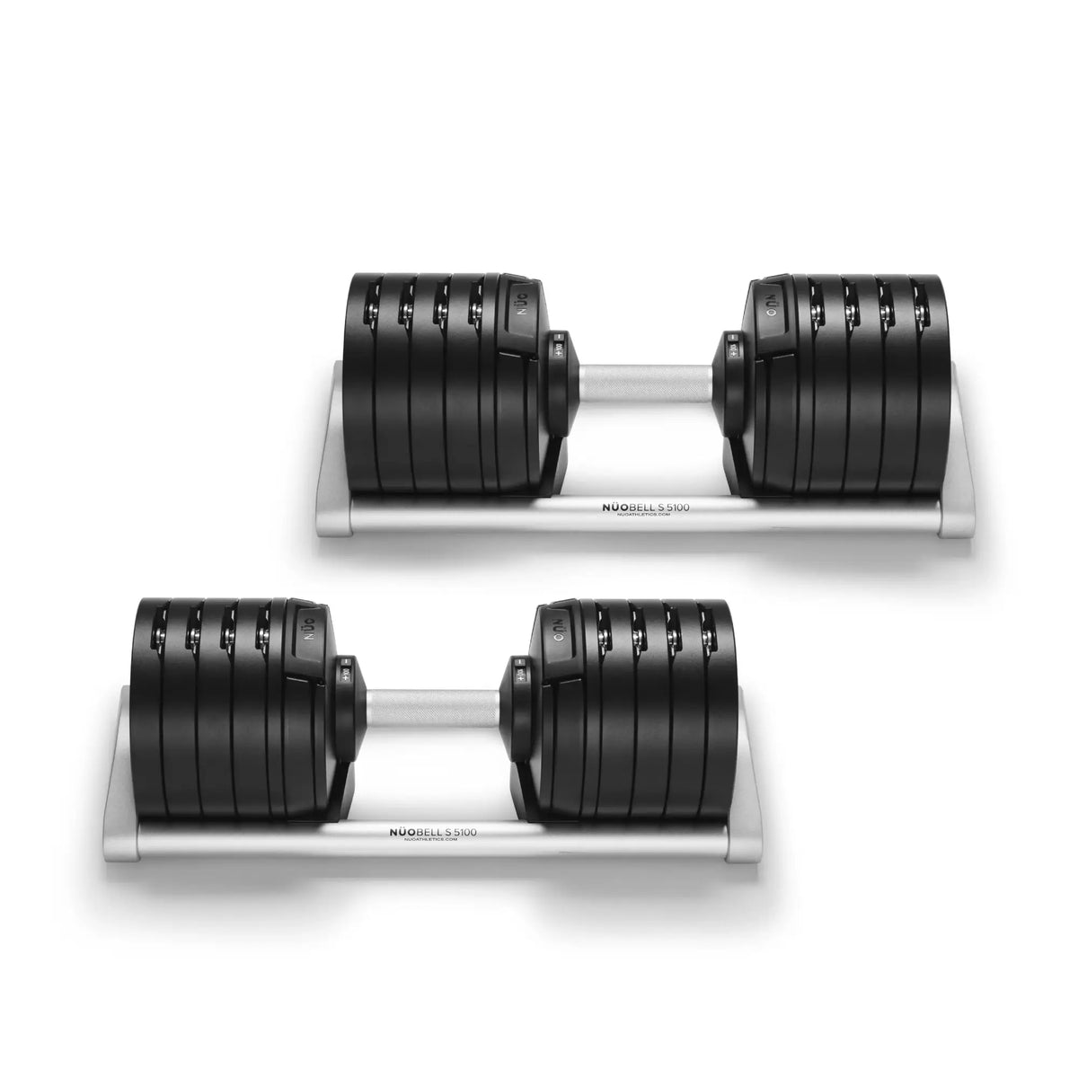 NUOBELL S 5100 Argent - Paire d'haltères ajustables