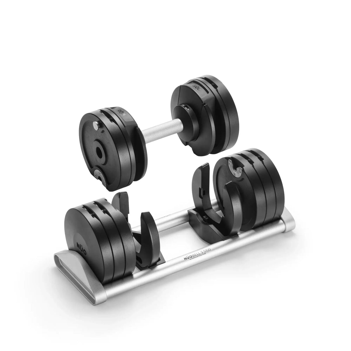 NUOBELL S 5100 Argent - Paire d'haltères ajustables