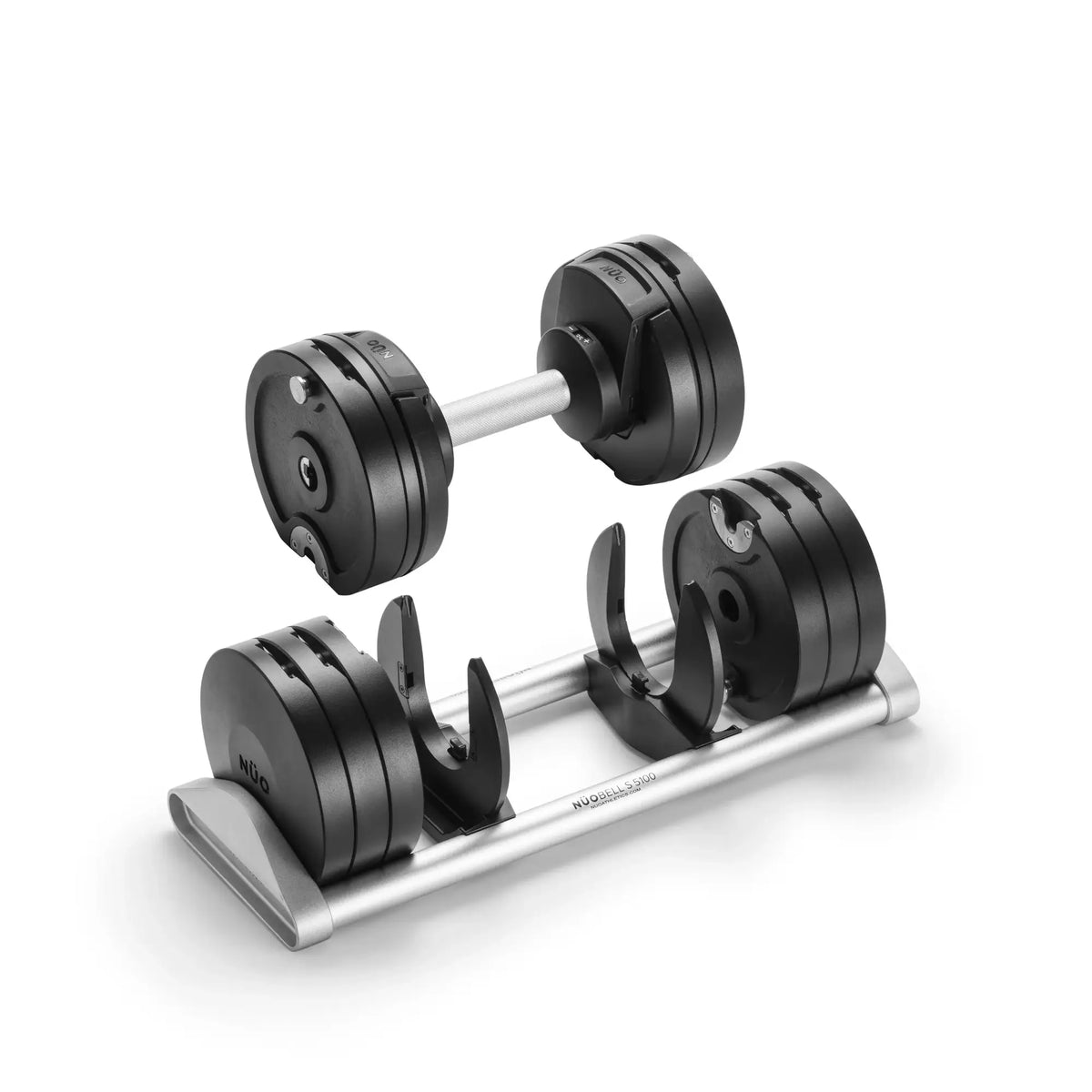 NUOBELL S 5100 Argent - Paire d'haltères ajustables